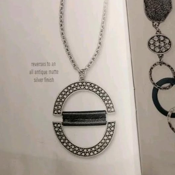 NWOT Premier Designs URBAN DELIGHT Fashion Necklace 2 in 1 Reversible - Picture 3 of 7